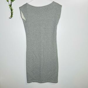 Study Gray Sweatshirt Pullover Dress Cap Sleeve Mini 100% Organic Cotton